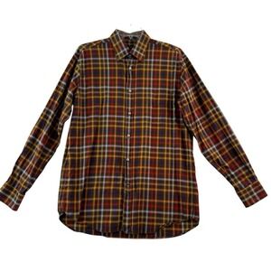 Paul & Shark Yachting Shirt Mens Fall Color Plaid Button Down Long Sleeve Large